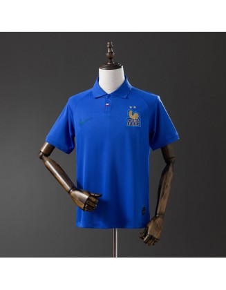Maillot rétro bleu 120e anniversaire de la France